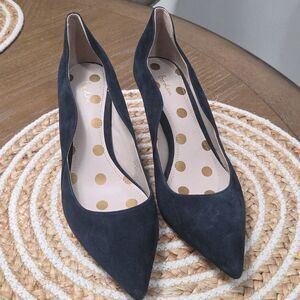 Boden Carrie Suede Stiletto Court Shoe in Navy, Size 42/10